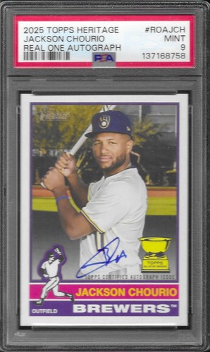 2025 Topps Heritage Real One Autograph Jackson Chourio #ROA-JCH card