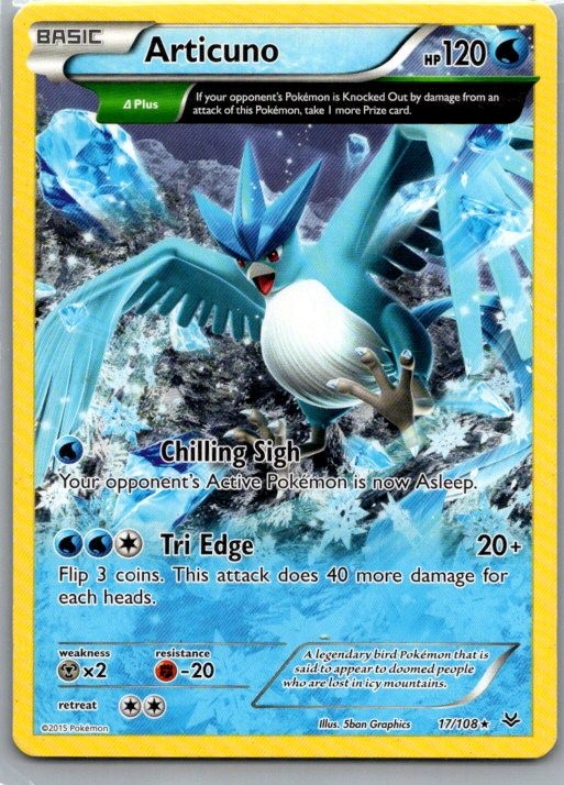 Articuno (17 Delta) Rare XY - Roaring Skies 17/108 LP