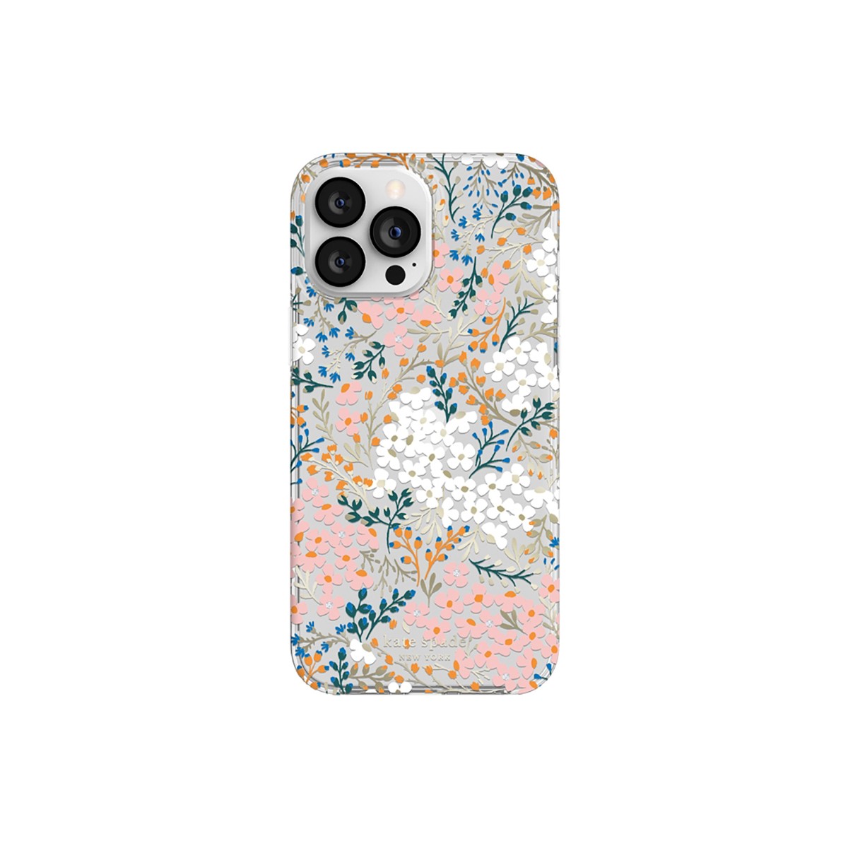 Coque iPhone 12 Pro Max fleurie transparente compatible induction