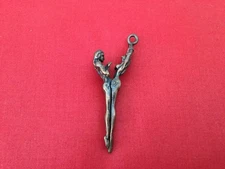 VINTAGE RETRO MAN AND WOMEN PEWTER ROACH CLIP