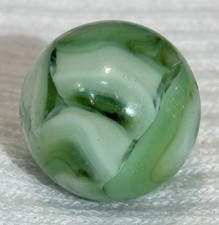 Vintage Alley Agate Marble Swirl Pennsboro Green White 0.65  