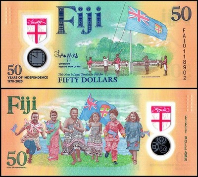Fiji 50 Dollars, 2020, P-121, UNC, Commemorative, Polymer | eBay