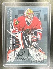 1999-00 In The Game Be a Player Signature Series Jocelyn Thibault Silver Auto
