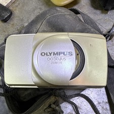 Olympus Stylus Zoom 115 35mm Point  Shoot Film Camera Silver SN 5742495