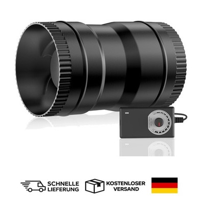 Lüfter 75mm Rohrventilator Abluftventilator mit Regler für Gewächshaus,Keller