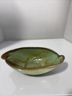 Vintage Frankoma Art Pottery 202 Oblong Bowl, Distressed Green and Brown