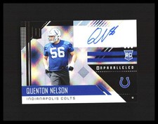 2018 Quenton Nelson Rookie Card Auto - Panini Unparalleled #300 Blue Ref Colts. rookie card picture