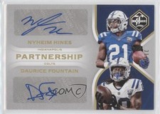 2018 Panini Limited Gold Spotlight 31/50 Daurice Fountain Nyheim Hines Auto 1p5