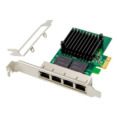 I350-T4 PCIe x1 4-Port Gigabit Server NIC RJ45 Copper Ethernet Lan Adapter Card