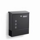 Briefkasten Anthrazit mit Zeitungsfach Wandbriefkasten aus verzinktem Stahl