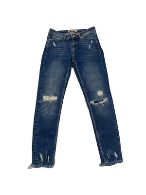 Z1975 DENIM Jeans Damen ZARA BASIC; Gr. 36; Blau; Sehr gut