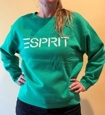 Esprit Crewneck Sweatshirt - NWT - Women's Retro 80's Logo - Green , L