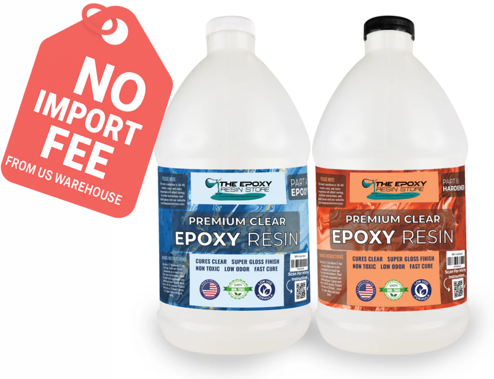 Epoxy Resin Store, two part kit, easy mixing, crafts, tabletop epoxy- 1 Gal Kit