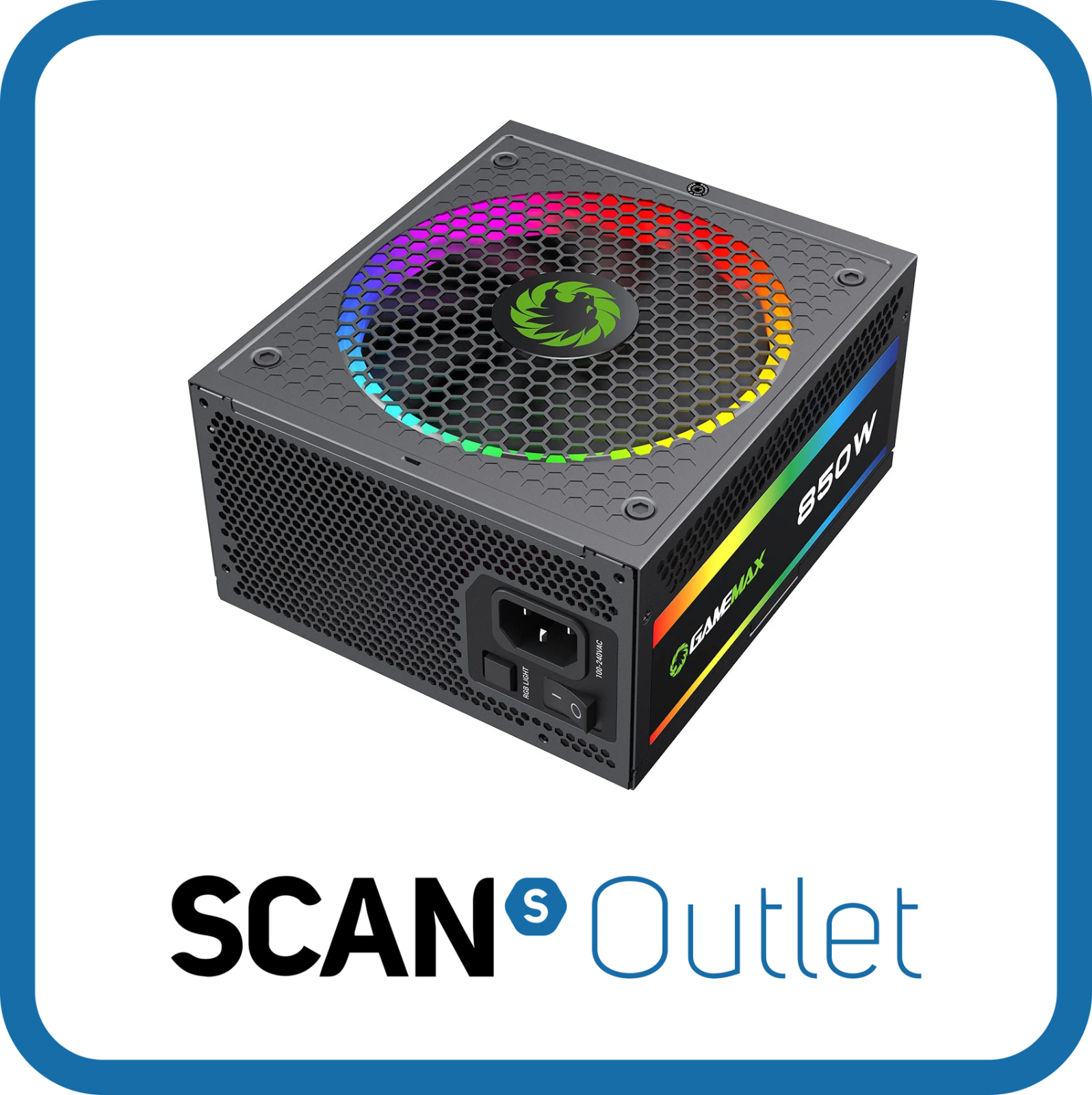 850W GameMax RGB-850 Pro Power Supply, Fully Modular, 80PLUS Gold, Single Rail,