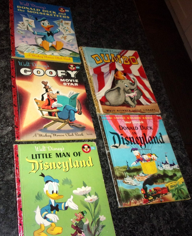 WALT DISNEY'S - LITTLE GOLDEN BOOKS - LOT OF 15 - 1950'S  AND MODERN - MIXED