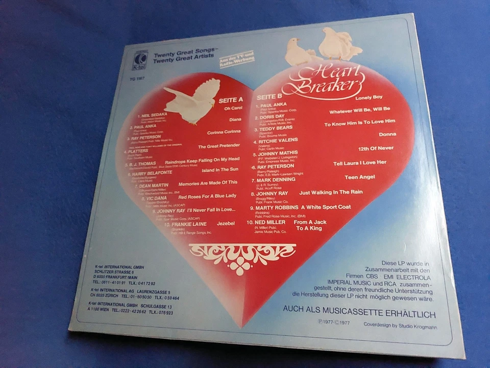 Various – Heart Breaker, 12" Vinyl LP K-tel Germany 1977. - Bild 2 von 3