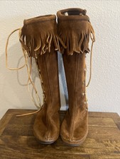 Bottes Marron Brossé Minnetonka Pour Femme - Pointure 9 US - Occasion En Très Bon état - Confortables