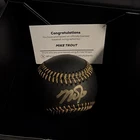 Fanatics Autographed Mike Trout Black Leather Baseball Angels COA