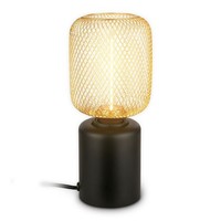Tischlampe E27 Lampe Nachttischlampe Kabelschalter Drahtgeflecht 25Cm Gold