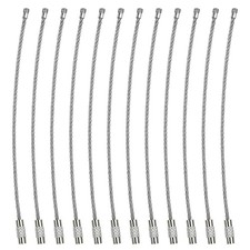 12pcs 4.7 Inch Stainless Steel Wire Rings Cable Keyring Loop Keychain, For