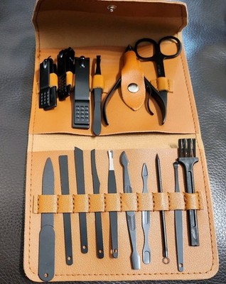 16 Piece Manicure Set with PU Leather Case Personal Care Tool Gift for Men/Women