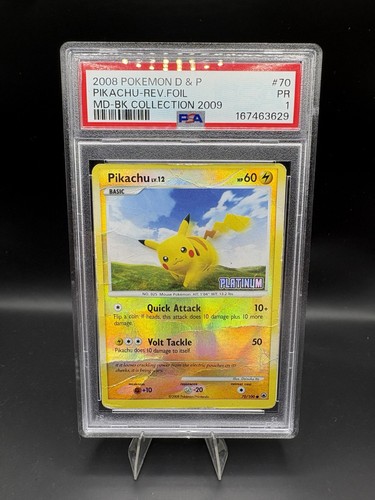 PSA 1 Pikachu 70/100 Majestic Dawn Stamped Reverse Holo 2008 Pokemon Pop 16