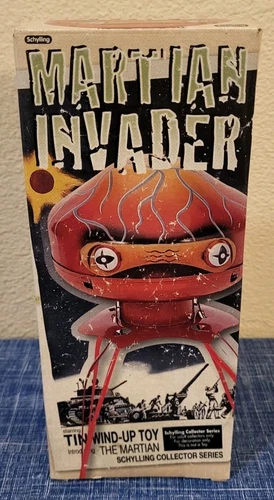 Schylling • Martian Invader • Tin Wind-Up Alien Toy • Replica • New In Box!