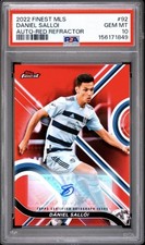 Topps 2022 Finest MLS Daniel Salloi #92 Red Refractor Auto /5 PSA 10 156171849