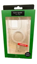 Kate Spade Protective CASE iPhone 16 PRO MAX Sparkling Glitter GOLD MagSave NEW