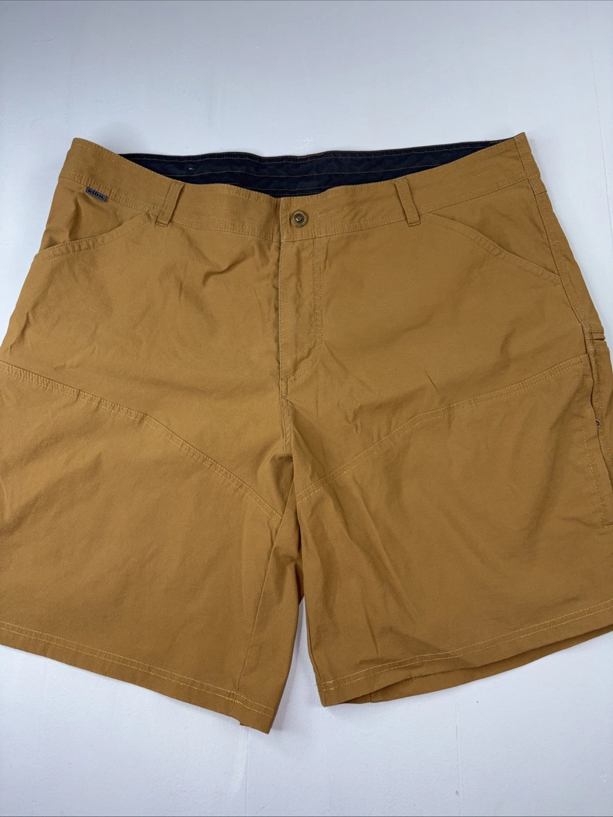 Kuhl Renegade Men's Sz 38 Khaki Cargo Shorts Outdoor Hiking Casual Zip Fly 5121