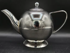 Stainless Mirror Finish 4 Cup Teapot w/ Mesh Tea Basket