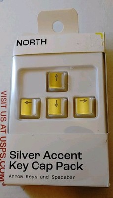 NORTH Silver Accent Key Caps Pack Arrow Keys Spacebar For MX Mechanical Keyboard
