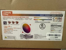 CLOUDY BAY 6 Inch BLE Smart Recessed Down Light 6 Pack Matte White Finish