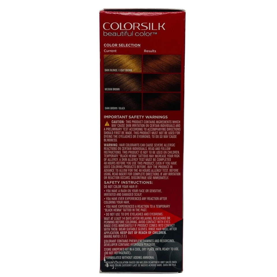 Color de cabello castaño rojizo medio Revlon Colorsilk 42 - Paquete de 3 - Nuevo Foto 4 de 4