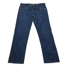 Levis Jeans Mens 36x30 Blue 501 Original Straight Leg Button Fly Denim Pants