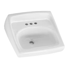 Lucerne 15 In. X 10 In. Wall Mounted Bathroom Sink in White Vitreous China