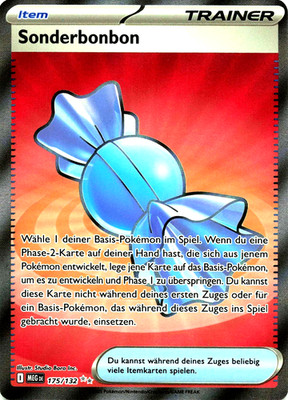 Pokemon Karte Sonderbonbon MEG 175/132 Megaentwicklung NM Secret Art Rare DE