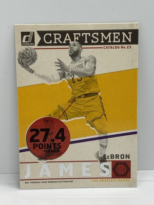 #ad 2019 20 Panini Donruss LeBron James Craftsmen #1 Basketball Los Angeles Lakers $3.40