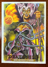 2024 SkyBox Marvel Masterpieces 92 Platinum - Deathbird #73 - Leather