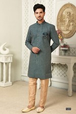 Mens Designer Traditional Wedding Ethnic Wear Bollywood Mens Semi Indo Western