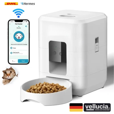🐾 Smart Pet Feeder Katze & Hund WLAN App • Timer • Portionierer • Weiß NEU 🍽️ - Bild 1 von 4