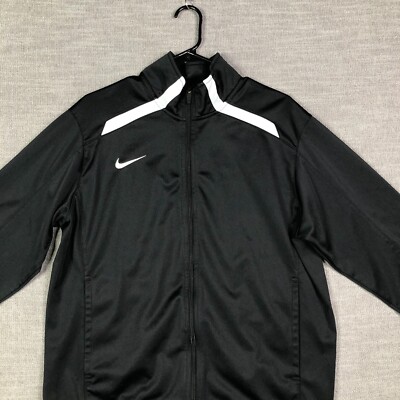 Nike Track Jacket Mens M Black Full Zip Warm Up Overtime