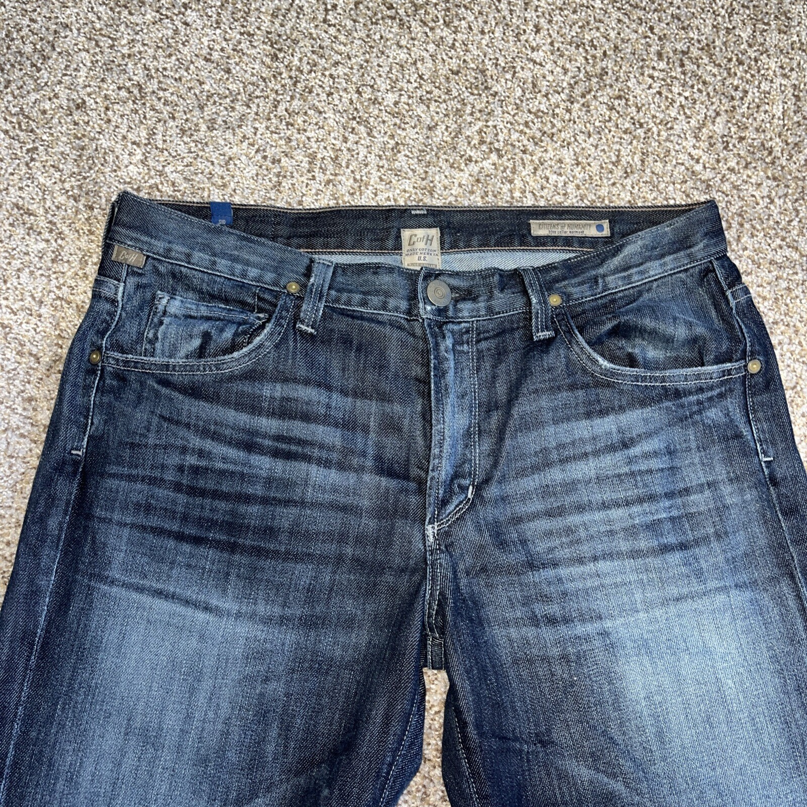 Citizens of Humanity Sid Denim Jeans Mens 34 X 30 Blue Straight Leg USA - View 2