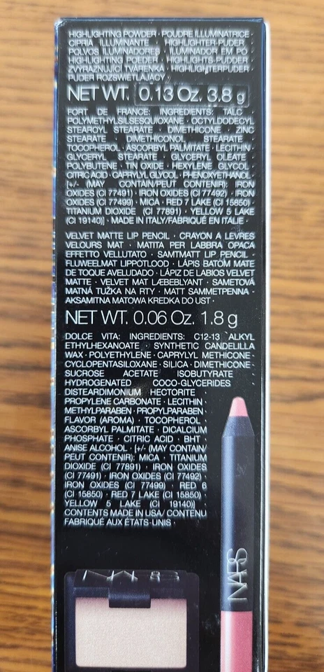 NARS SUNSEEKER(8365)TRAVEL 唇笔 + 轻双(HIGHLTNG 粉) 全新带盒 0.13 盎司 +06 盎司 — 第 3/4 张图片