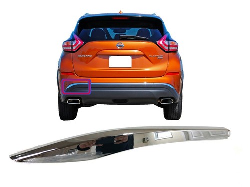 New Fits 2015-2024 Nissan Murano Left Rear Bumper Trim Chrome Molding Lower LH