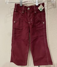 VTG 70s NEW Toughskins Sears Disco Bell Bottom Corduroy Pants Maroon TD Sz 3