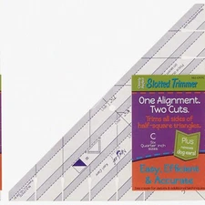 QuiltMaster Precision Trimmer - Perfect 1/4" Half Square Triangle Ruler