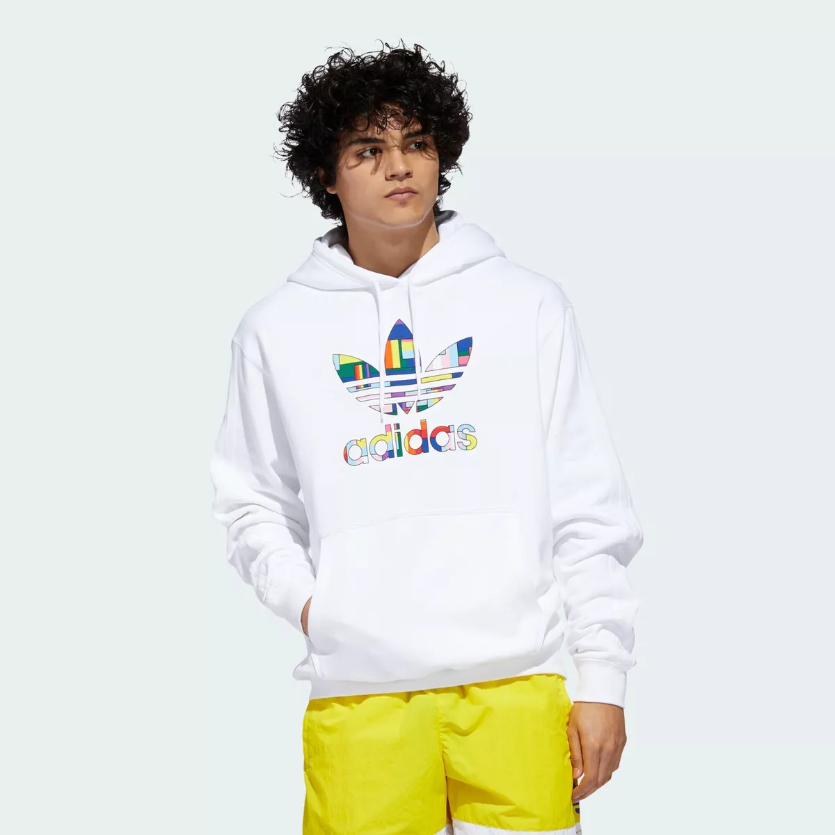 Adidas Originals Unisex Pride Flag Pullover Trefoil Hoodie GD0956 | eBay