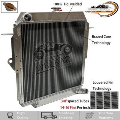 Aluminum Radiator Fit Toyota Landcruiser 70 Series FJ70 FJ73 FJ75 Petrol 4.0L MT