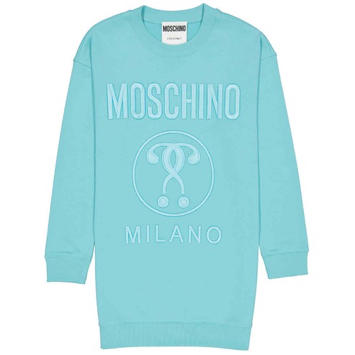 Moschino Ladies Mint Logo-print Cotton 